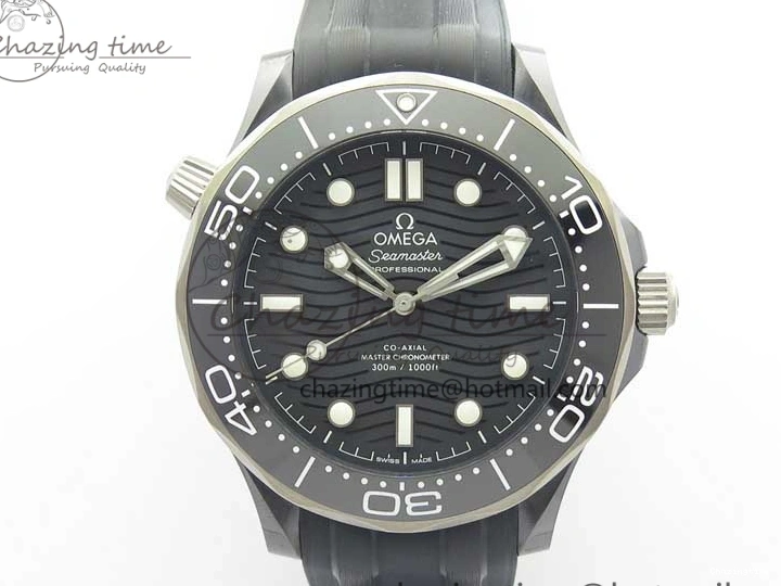 0121 Seamaster Diver 300M Real Ceramic Case VSF 1:1 Best Edition on Black Rubber Strap A8806 (Free Nato) SunProtective 7935